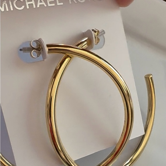Michael Kors Gold Hoop Earrings - Picture 1 of 3